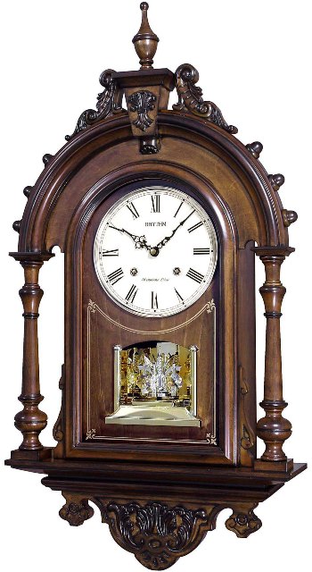 RHYTHM WSM Elizabeth Wooden Musical Clock   CMH732FS06  