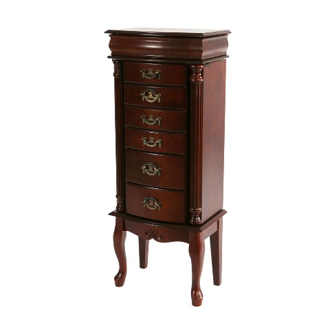 SEI Medium Mahogany Jewelry Armoire   GA1438  