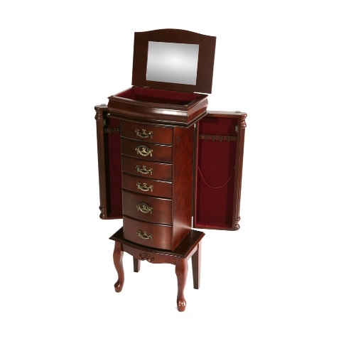 SEI Medium Mahogany Jewelry Armoire   GA1438  